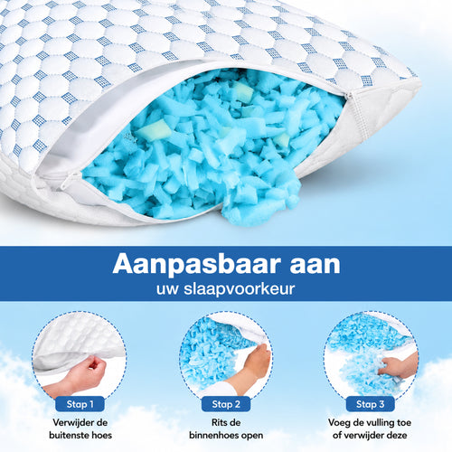 Budino® Perfect Fit Traagschuim Hoofdkussen